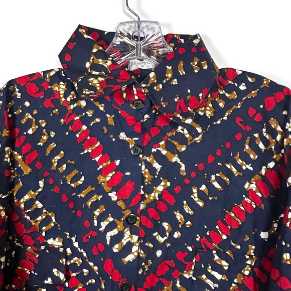 Grass-fields Womens Tunic Kaftan African Print Shirt Dress Oversized Size 18 - Picture 4 of 16